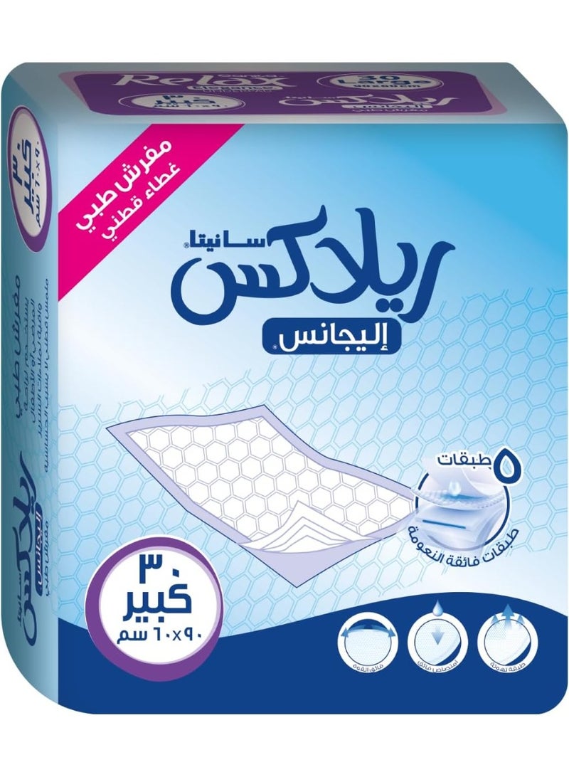 ريلاكس Potty training mat with quick-drying surface, size L 90×60 cm, 30 pieces - Image 1